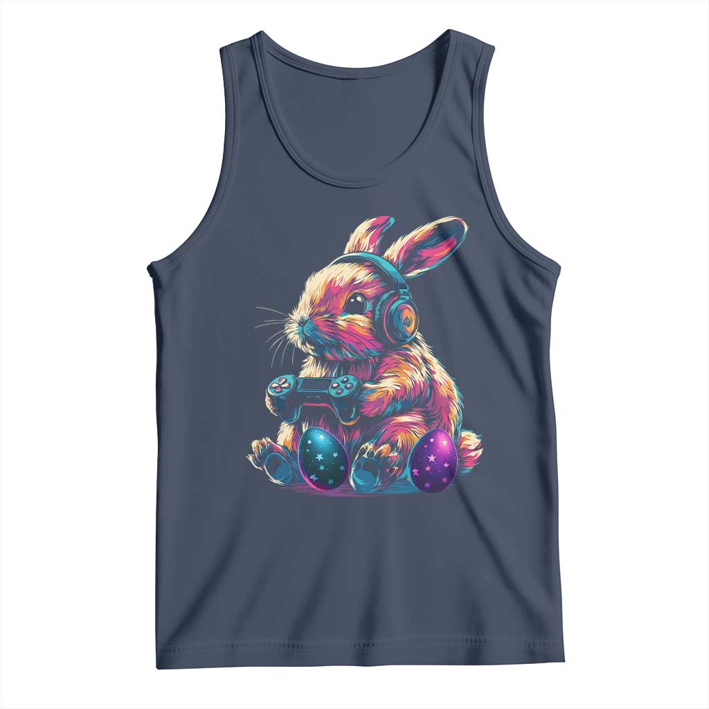 Gamer Rabbit Tank Top Cute Bunny Gaming Eggs Funny Video Games Easter - Wonder Print Shop