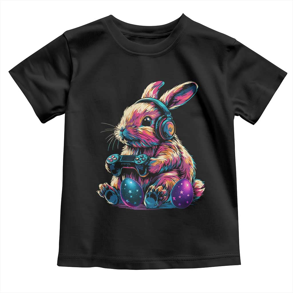 Gamer Rabbit Toddler T Shirt Cute Bunny Gaming Eggs Funny Video Games Easter - Wonder Print Shop