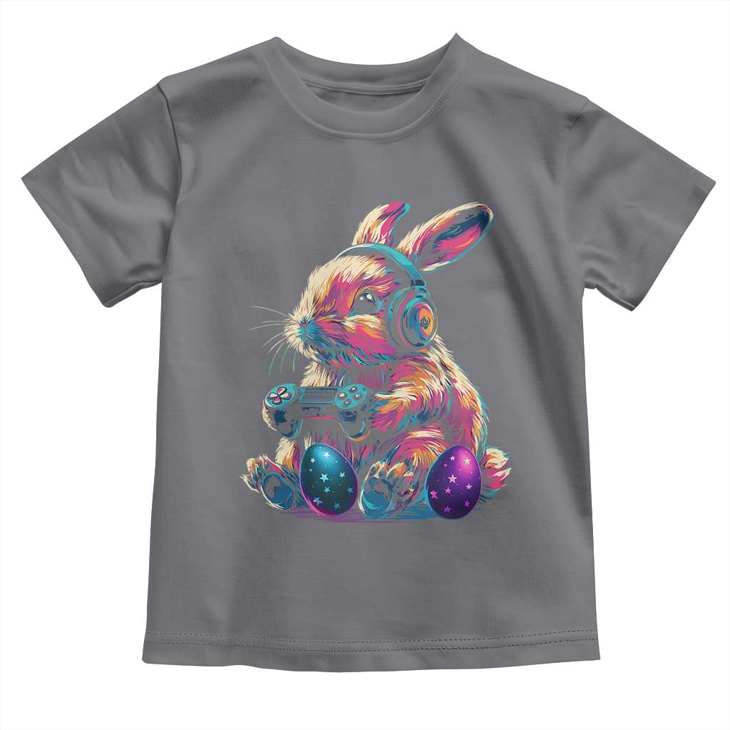 Gamer Rabbit Toddler T Shirt Cute Bunny Gaming Eggs Funny Video Games Easter - Wonder Print Shop