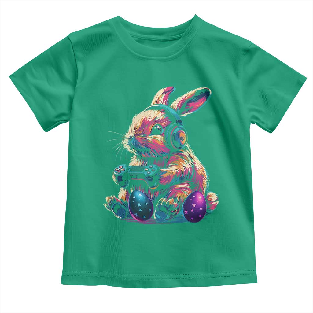 Gamer Rabbit Toddler T Shirt Cute Bunny Gaming Eggs Funny Video Games Easter - Wonder Print Shop