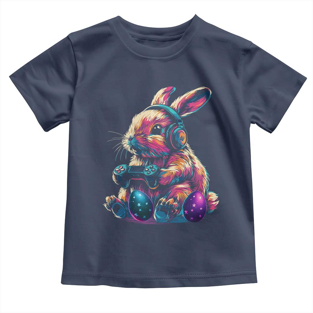 Gamer Rabbit Toddler T Shirt Cute Bunny Gaming Eggs Funny Video Games Easter - Wonder Print Shop