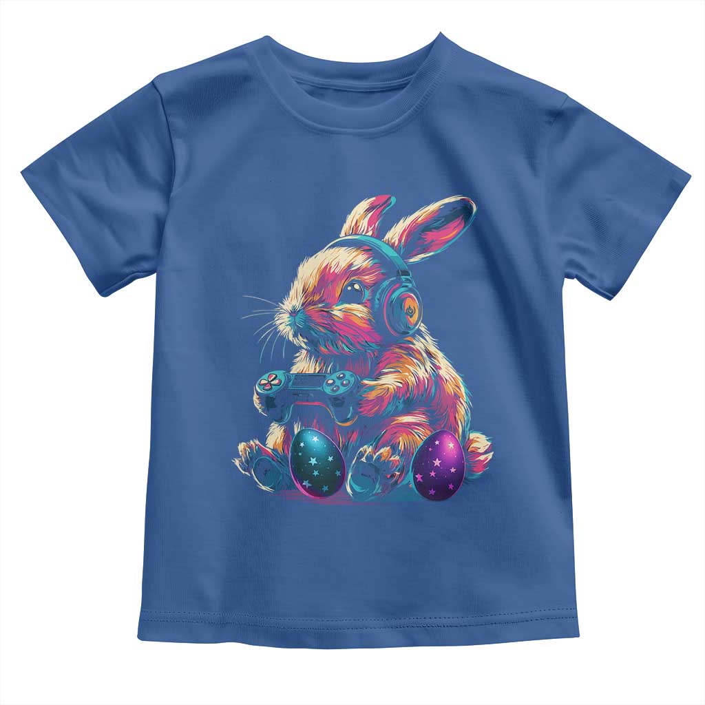 Gamer Rabbit Toddler T Shirt Cute Bunny Gaming Eggs Funny Video Games Easter - Wonder Print Shop