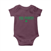 Yes Paddy Funny St Patricks Day Baby Onesie Shamrock Irish Girls