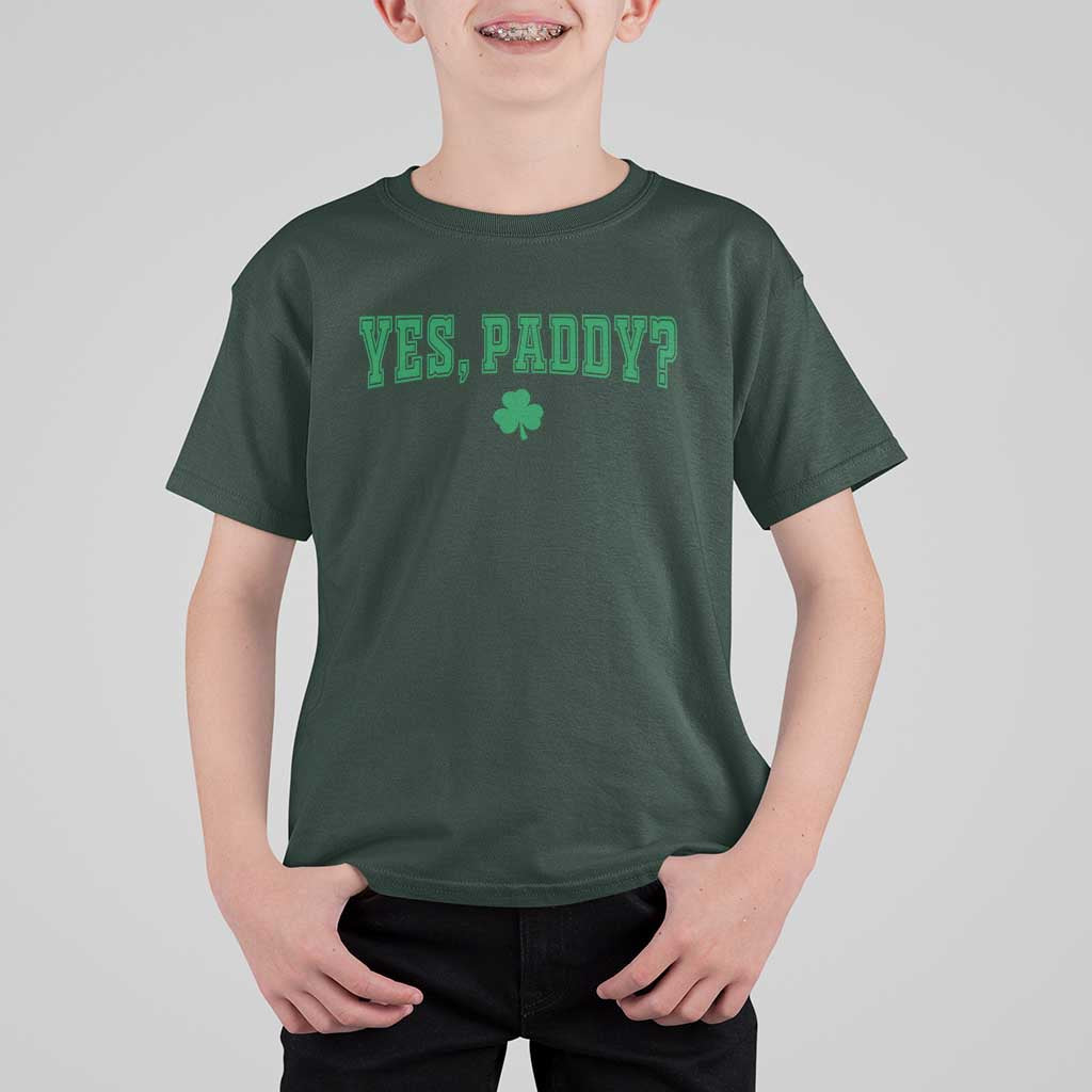 Yes Paddy Funny St Patricks Day T Shirt For Kid Shamrock Irish Girls