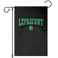 Leprecunt Shamrock Garden Flag St Patricks Day Funny Irish Adult Humor