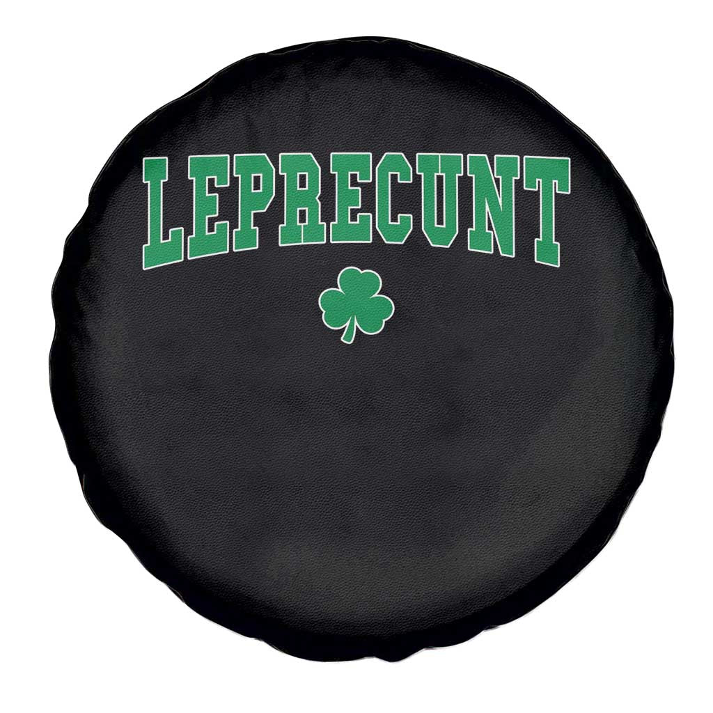 Leprecunt Shamrock Spare Tire Cover St Patricks Day Funny Irish Adult Humor