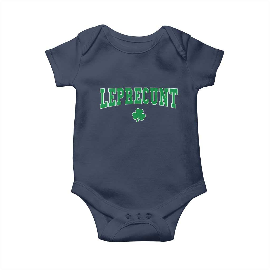 Leprecunt Shamrock Baby Onesie St Patricks Day Funny Irish Adult Humor