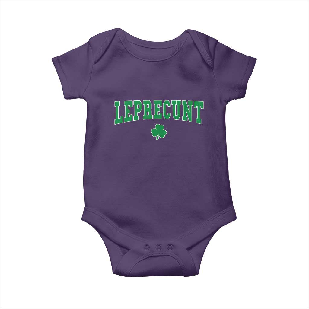 Leprecunt Shamrock Baby Onesie St Patricks Day Funny Irish Adult Humor