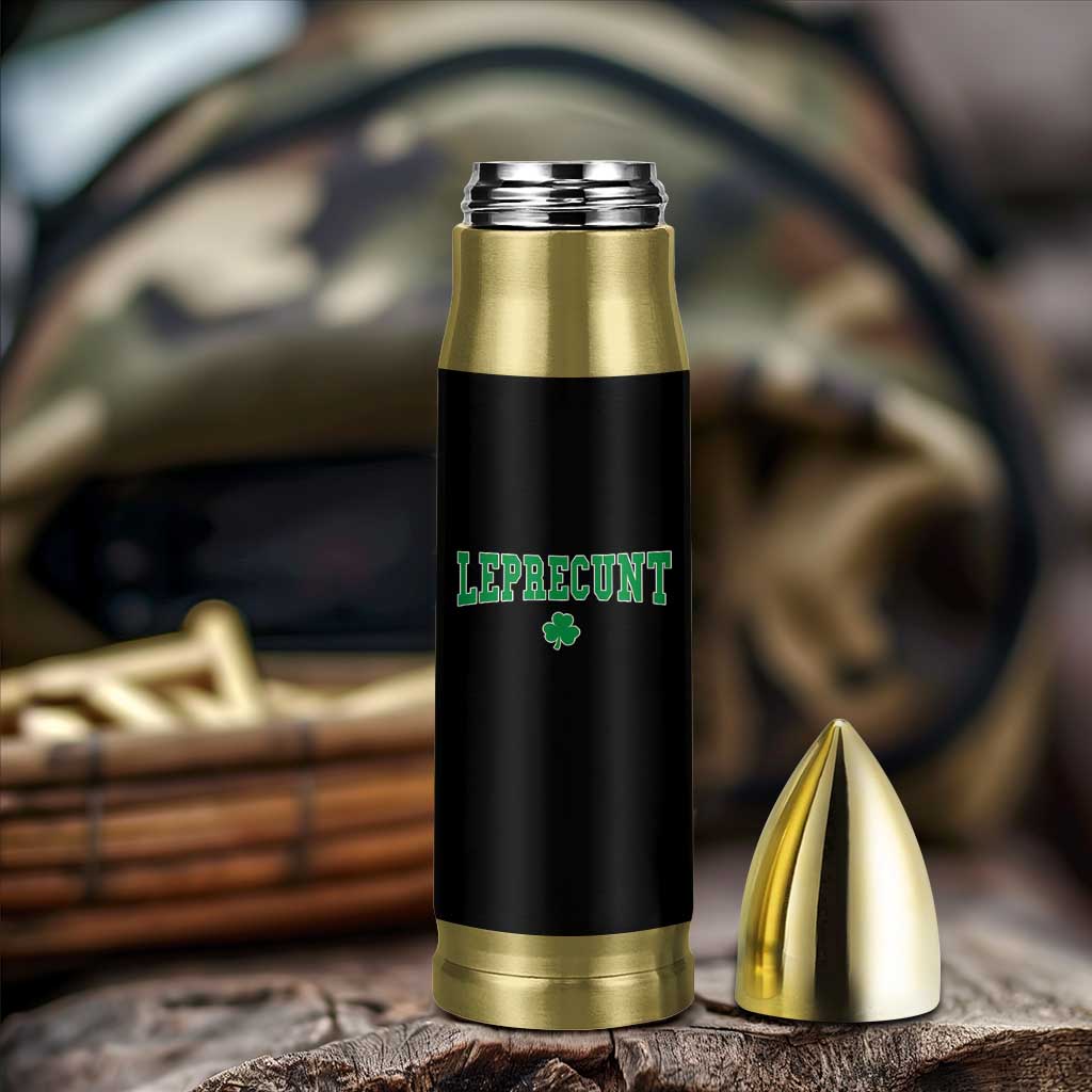 Leprecunt Shamrock Bullet Tumbler St Patricks Day Funny Irish Adult Humor