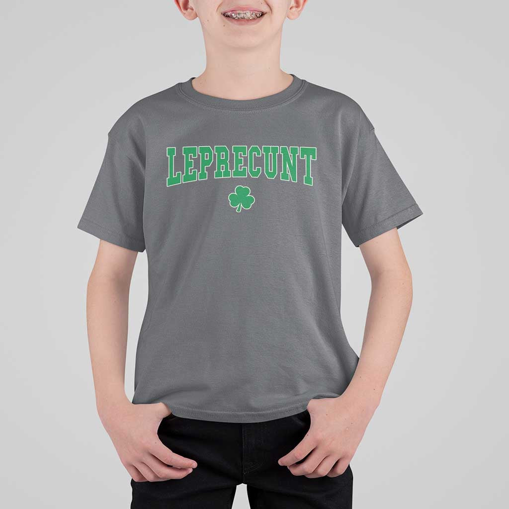 Leprecunt Shamrock T Shirt For Kid St Patricks Day Funny Irish Adult Humor