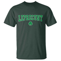 Leprecunt Shamrock T Shirt St Patricks Day Funny Irish Adult Humor