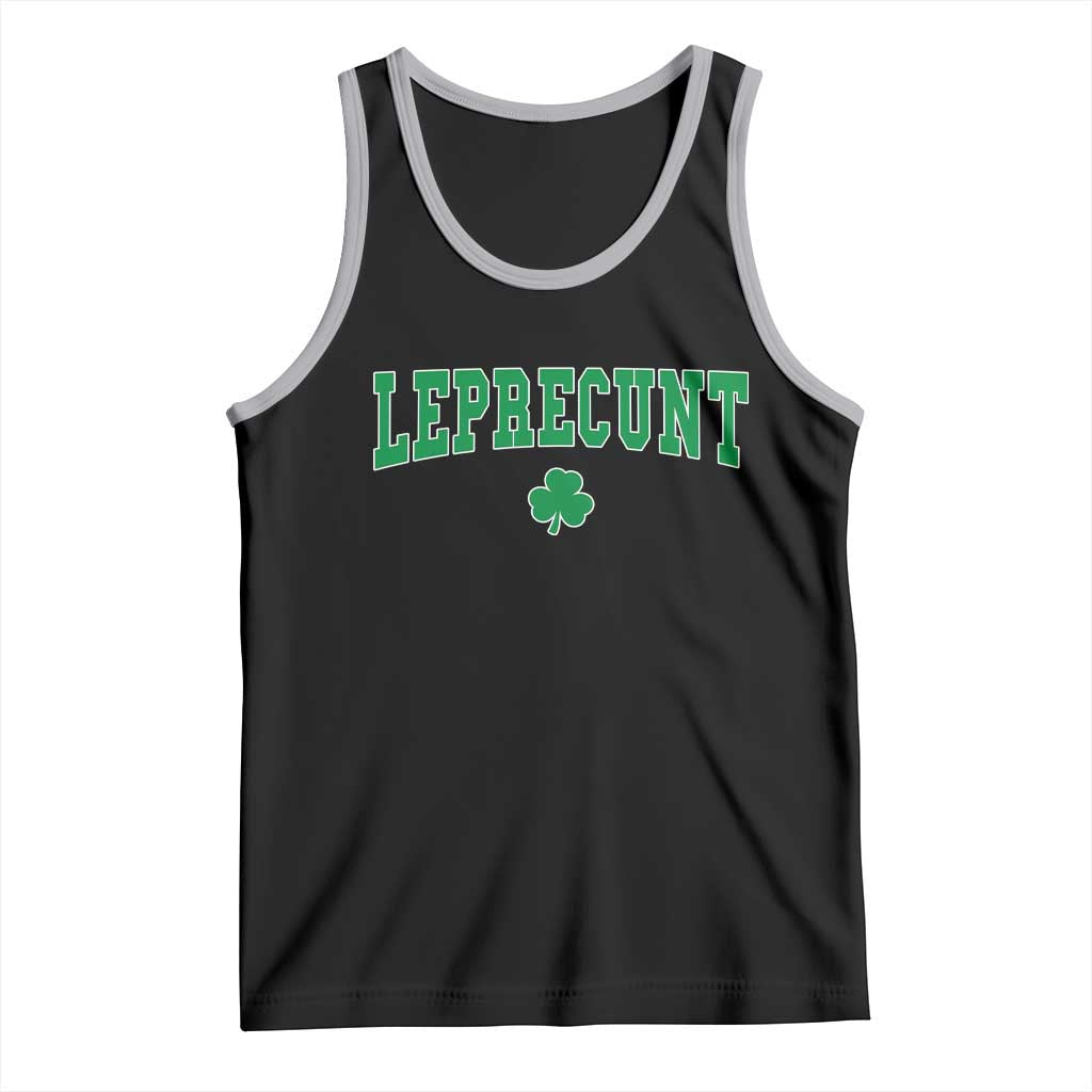 Leprecunt Shamrock Tank Top St Patricks Day Funny Irish Adult Humor