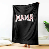 Baseball Mama Throw Blanket Retro Varsity Baseball Season Mom Raising Ballers