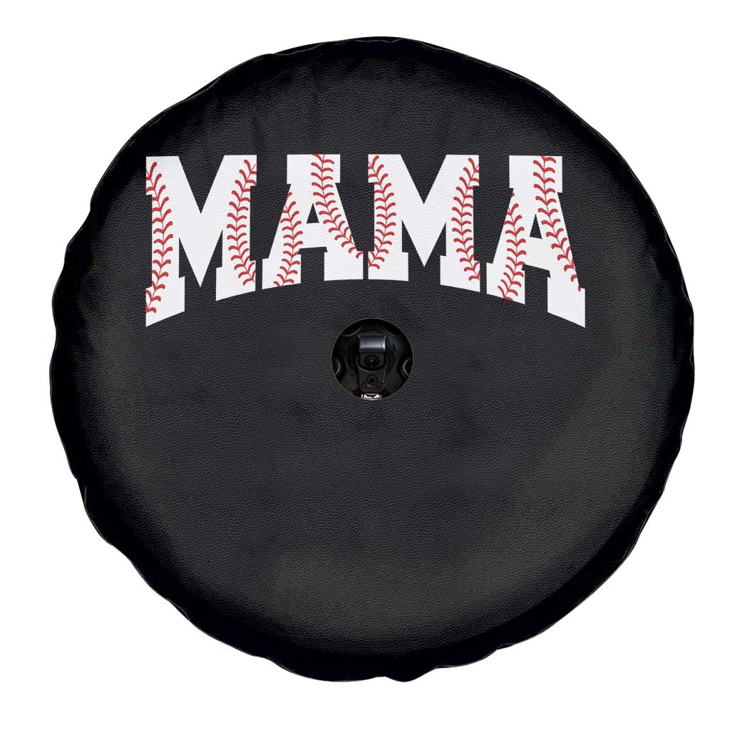 Baseball Mama Spare Tire Cover Retro Varsity Baseball Season Mom Raising Ballers