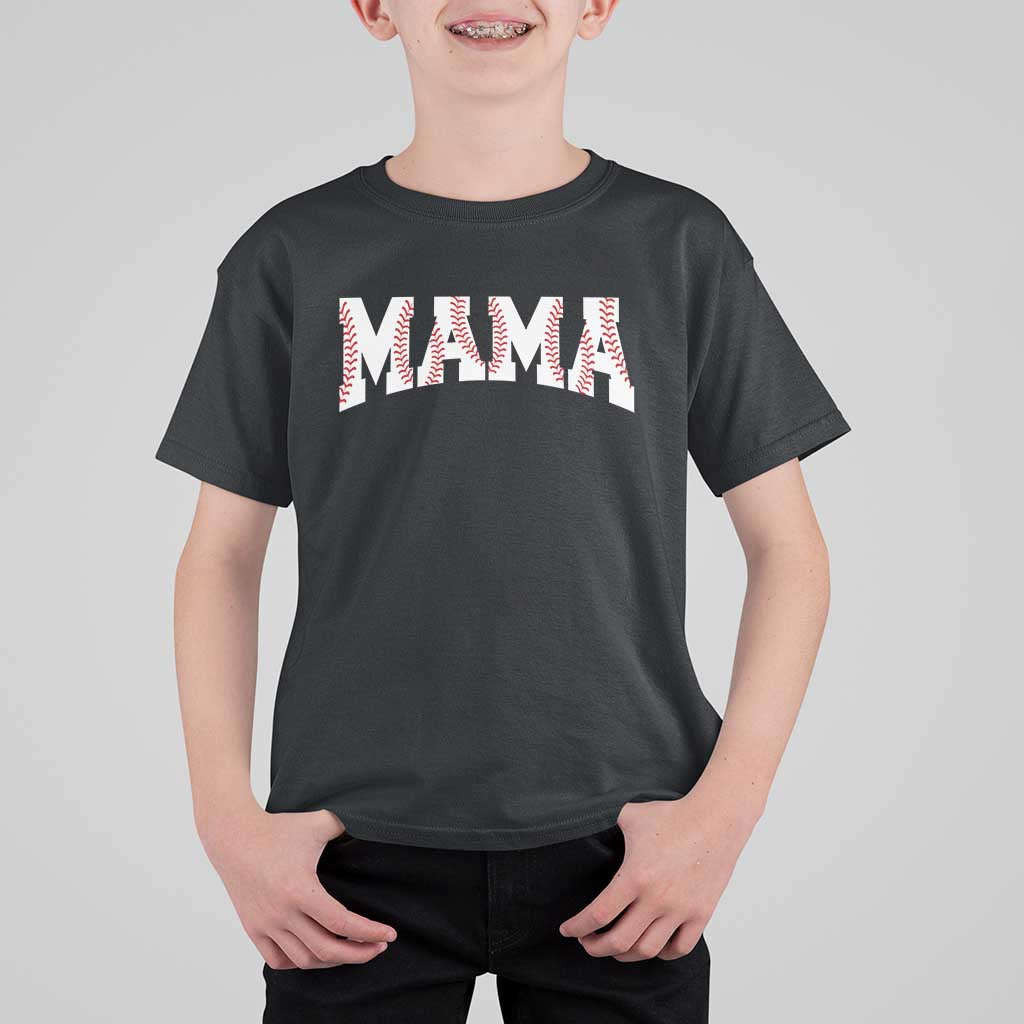 Baseball Mama T Shirt For Kid Retro Varsity Baseball Season Mom Raising Ballers