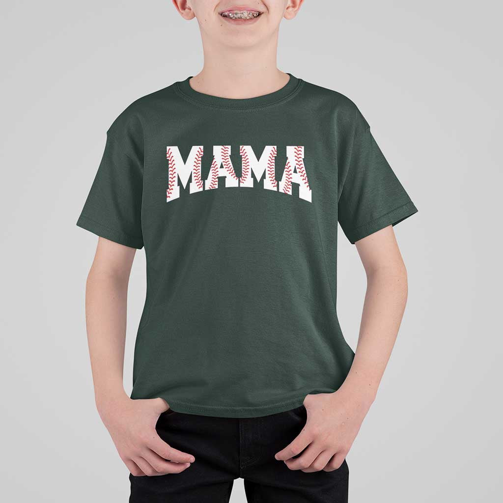 Baseball Mama T Shirt For Kid Retro Varsity Baseball Season Mom Raising Ballers
