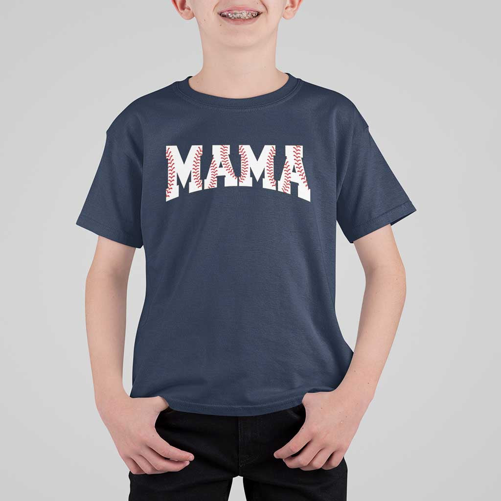 Baseball Mama T Shirt For Kid Retro Varsity Baseball Season Mom Raising Ballers