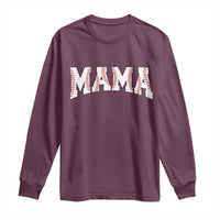 Baseball Mama Long Sleeve Shirt Retro Varsity Baseball Season Mom Raising Ballers