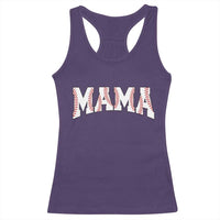 Baseball Mama Racerback Tank Top Retro Varsity Baseball Season Mom Raising Ballers