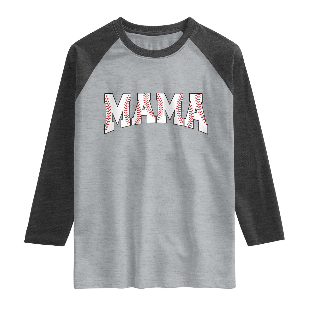 Baseball Mama Raglan Shirt Retro Varsity Baseball Season Mom Raising Ballers