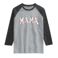 Baseball Mama Raglan Shirt Retro Varsity Baseball Season Mom Raising Ballers