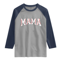 Baseball Mama Raglan Shirt Retro Varsity Baseball Season Mom Raising Ballers