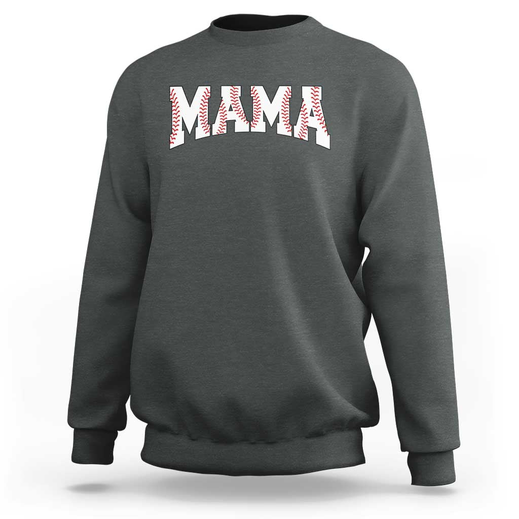 Baseball Mama Sweatshirt Retro Varsity Baseball Season Mom Raising Ballers