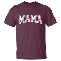 Baseball Mama T Shirt Retro Varsity Baseball Season Mom Raising Ballers