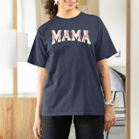 Baseball Mama T Shirt For Women Retro Varsity Baseball Season Mom Raising Ballers