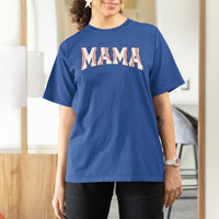 Baseball Mama T Shirt For Women Retro Varsity Baseball Season Mom Raising Ballers