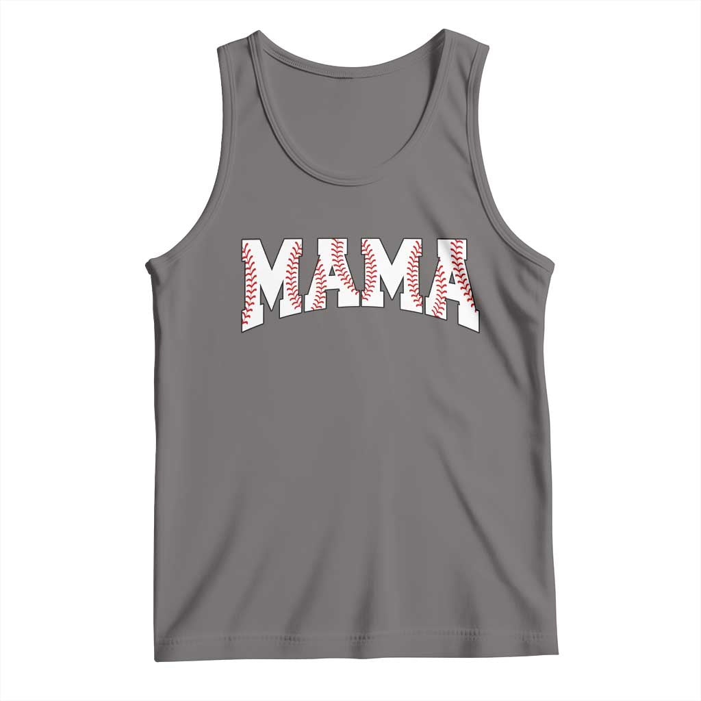 Baseball Mama Tank Top Retro Varsity Baseball Season Mom Raising Ballers
