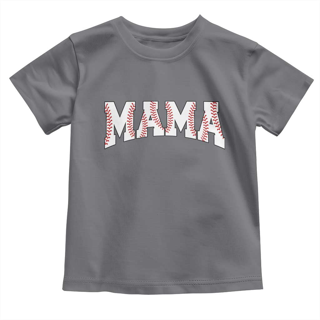 Baseball Mama Toddler T Shirt Retro Varsity Baseball Season Mom Raising Ballers