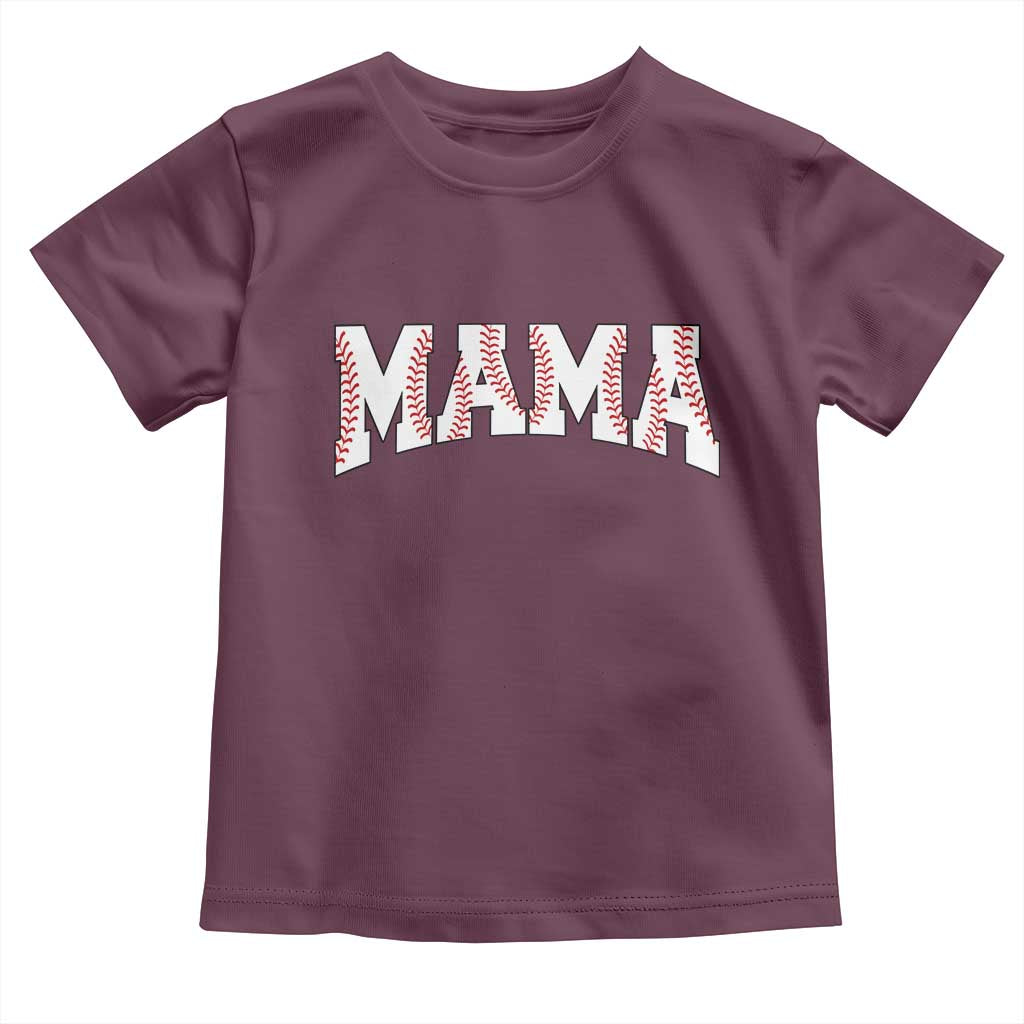 Baseball Mama Toddler T Shirt Retro Varsity Baseball Season Mom Raising Ballers