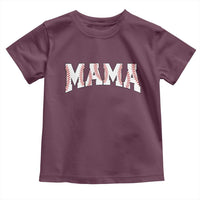 Baseball Mama Toddler T Shirt Retro Varsity Baseball Season Mom Raising Ballers
