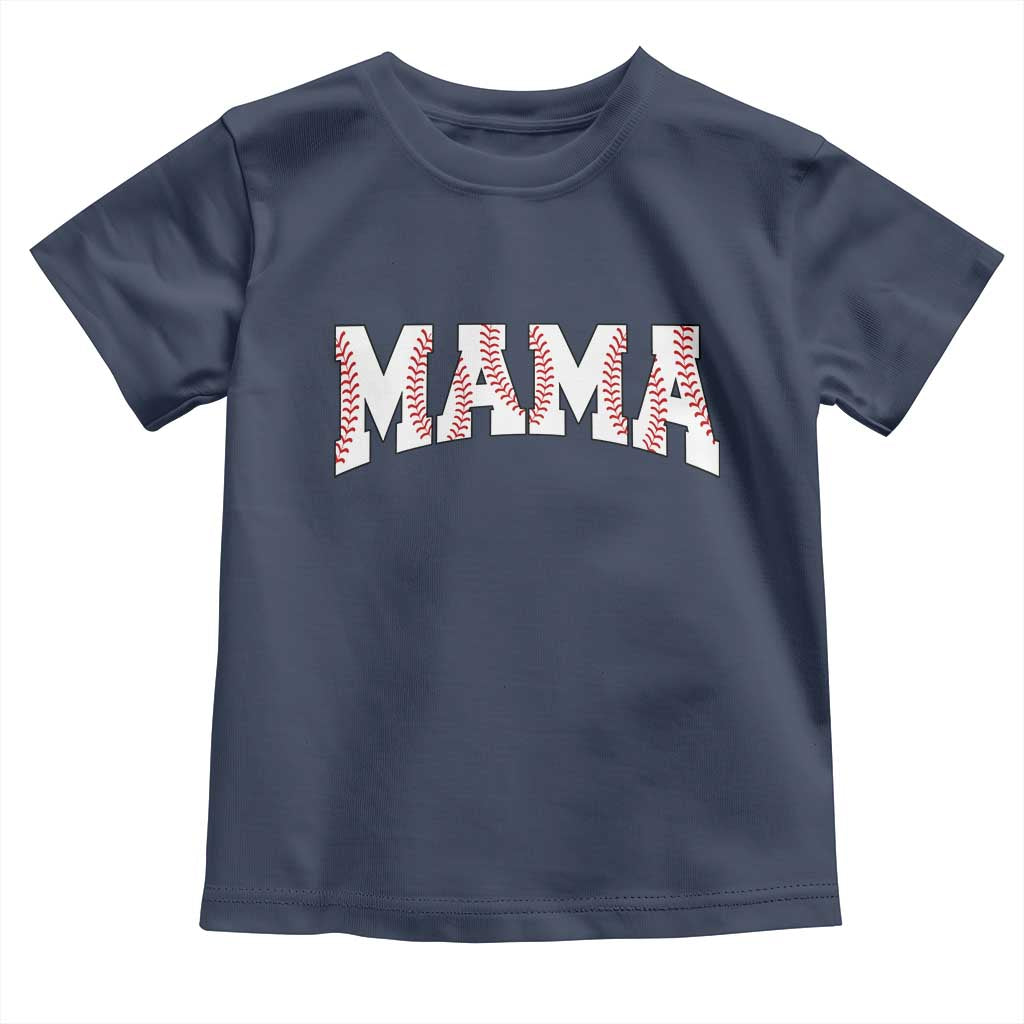 Baseball Mama Toddler T Shirt Retro Varsity Baseball Season Mom Raising Ballers
