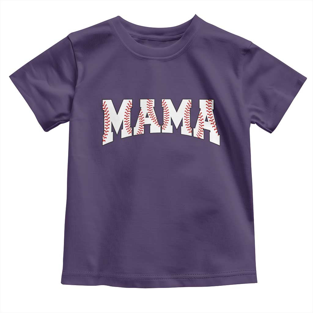 Baseball Mama Toddler T Shirt Retro Varsity Baseball Season Mom Raising Ballers