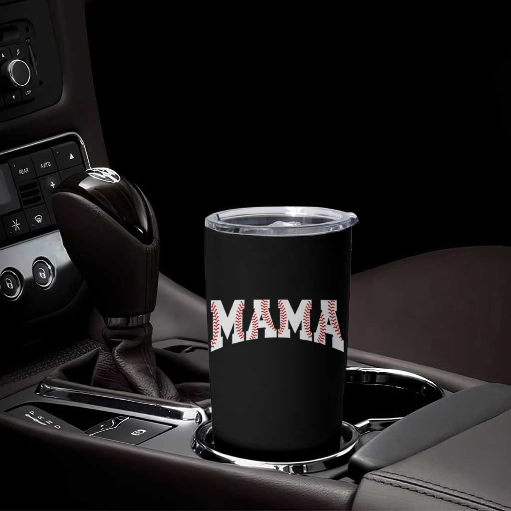 Baseball Mama Tumbler Cup Retro Varsity Baseball Season Mom Raising Ballers