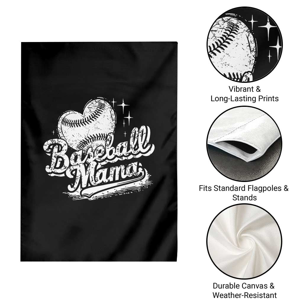 Baseball Mama Garden Flag Baseball Season Mom Raising Ballers