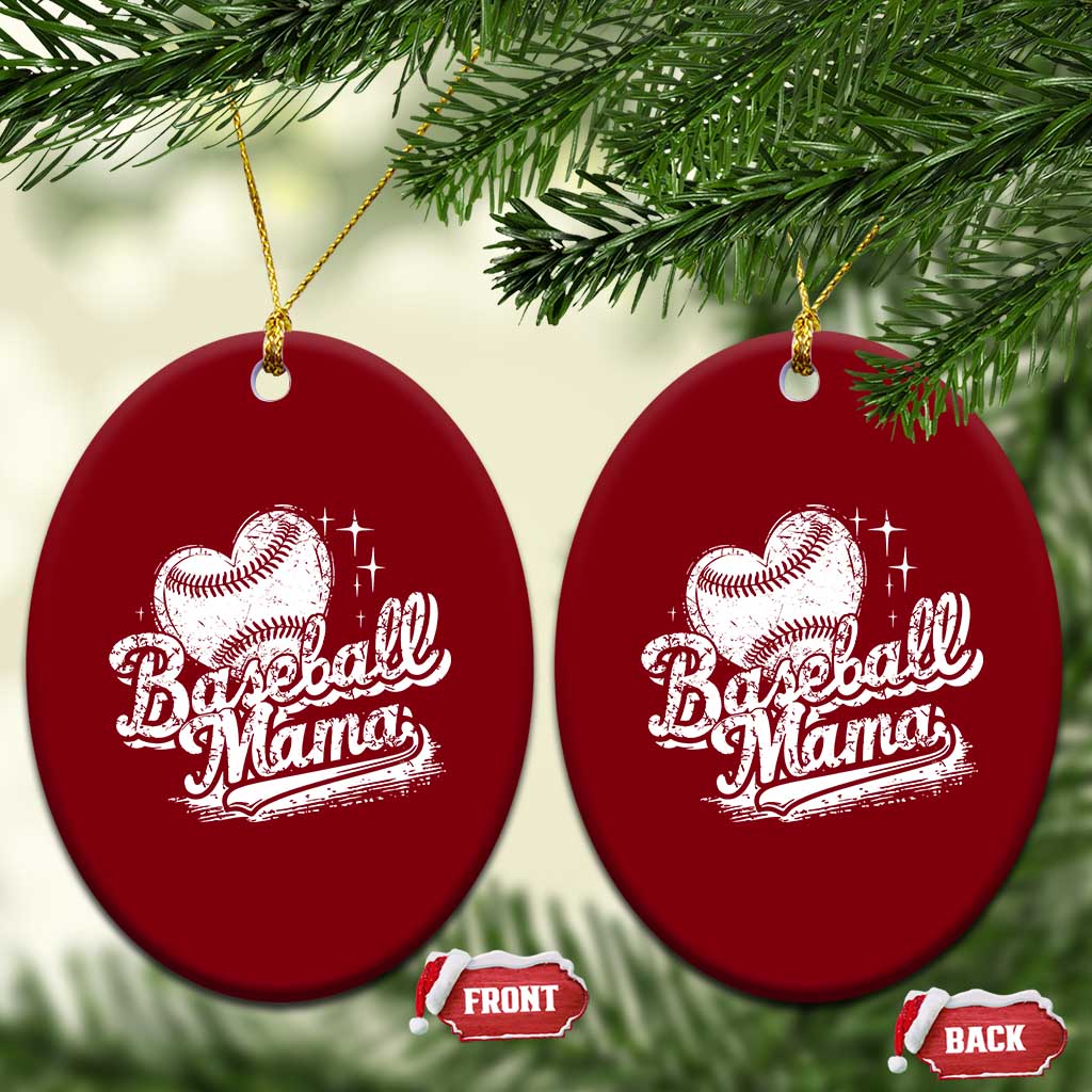 Baseball Mama Ceramic Ornament Baseball Season Mom Raising Ballers