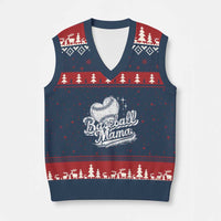 Baseball Mama V-Neck Knit Sweater Vest Baseball Season Mom Raising Ballers