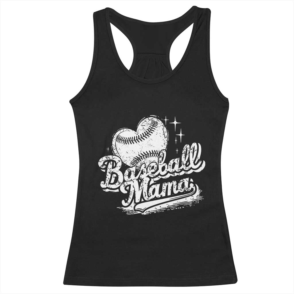 Baseball Mama Racerback Tank Top Baseball Season Mom Raising Ballers