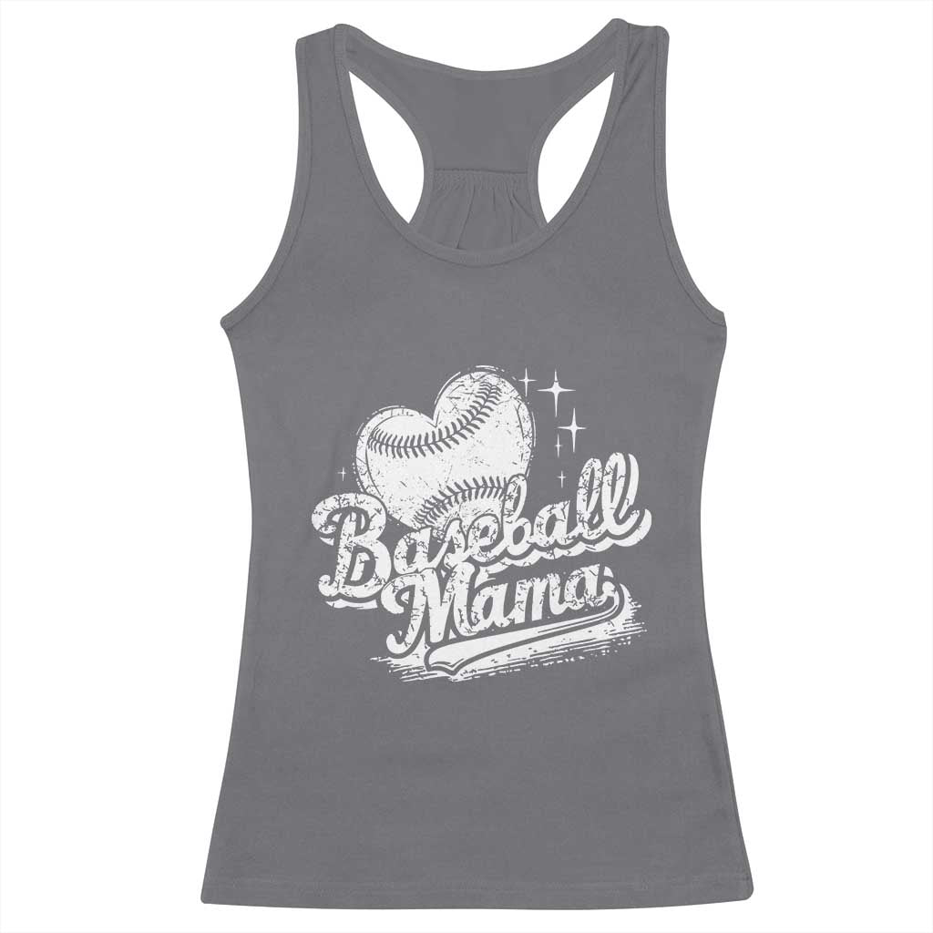 Baseball Mama Racerback Tank Top Baseball Season Mom Raising Ballers