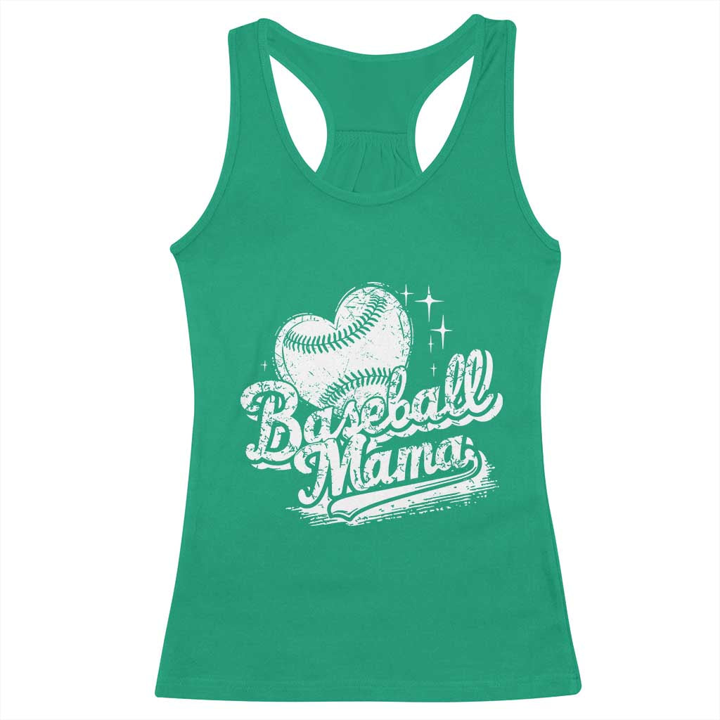 Baseball Mama Racerback Tank Top Baseball Season Mom Raising Ballers
