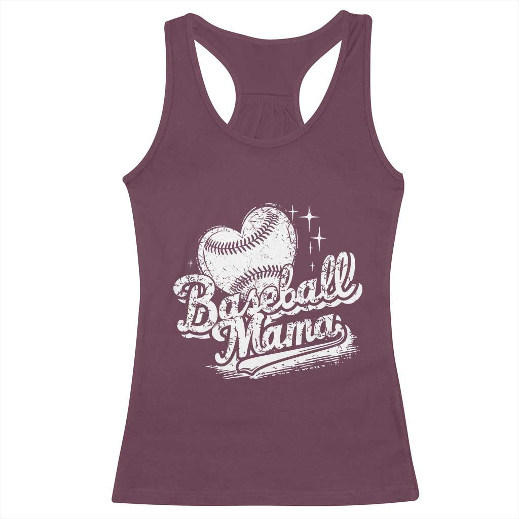 Baseball Mama Racerback Tank Top Baseball Season Mom Raising Ballers