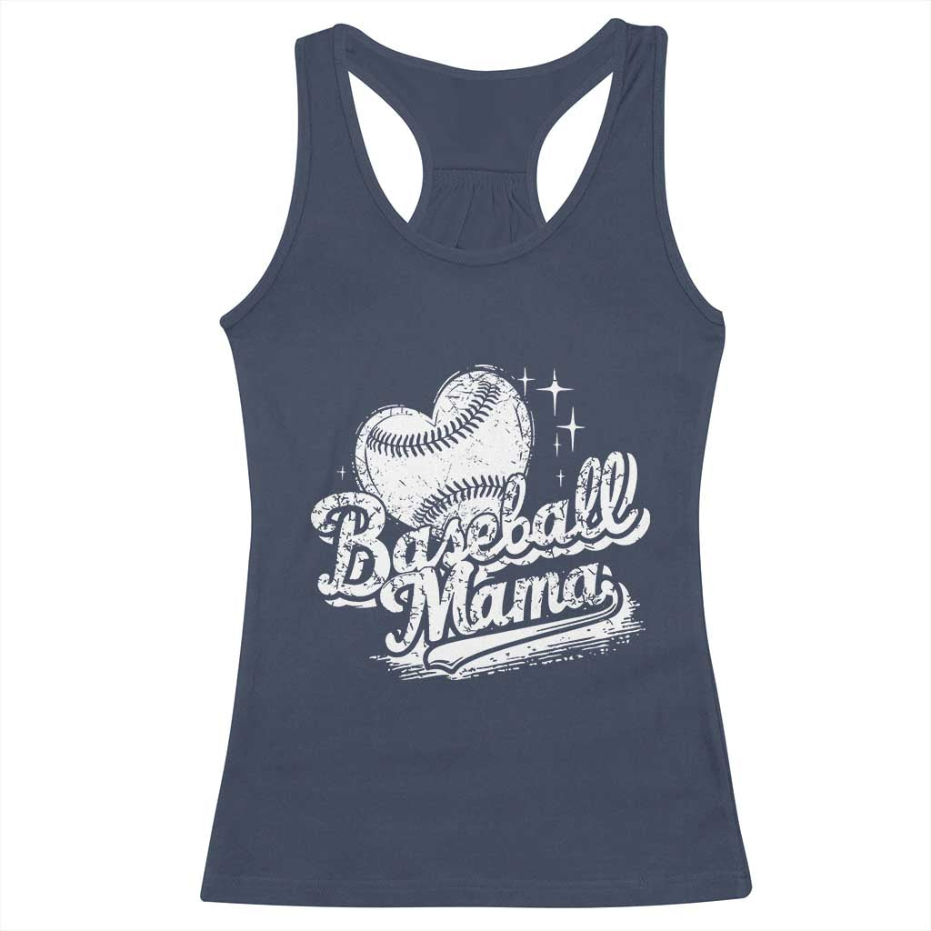 Baseball Mama Racerback Tank Top Baseball Season Mom Raising Ballers