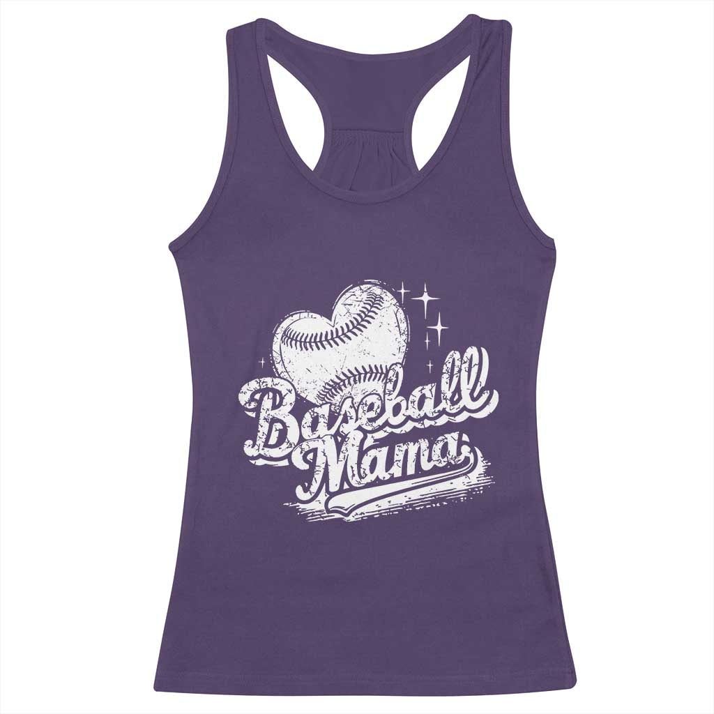 Baseball Mama Racerback Tank Top Baseball Season Mom Raising Ballers