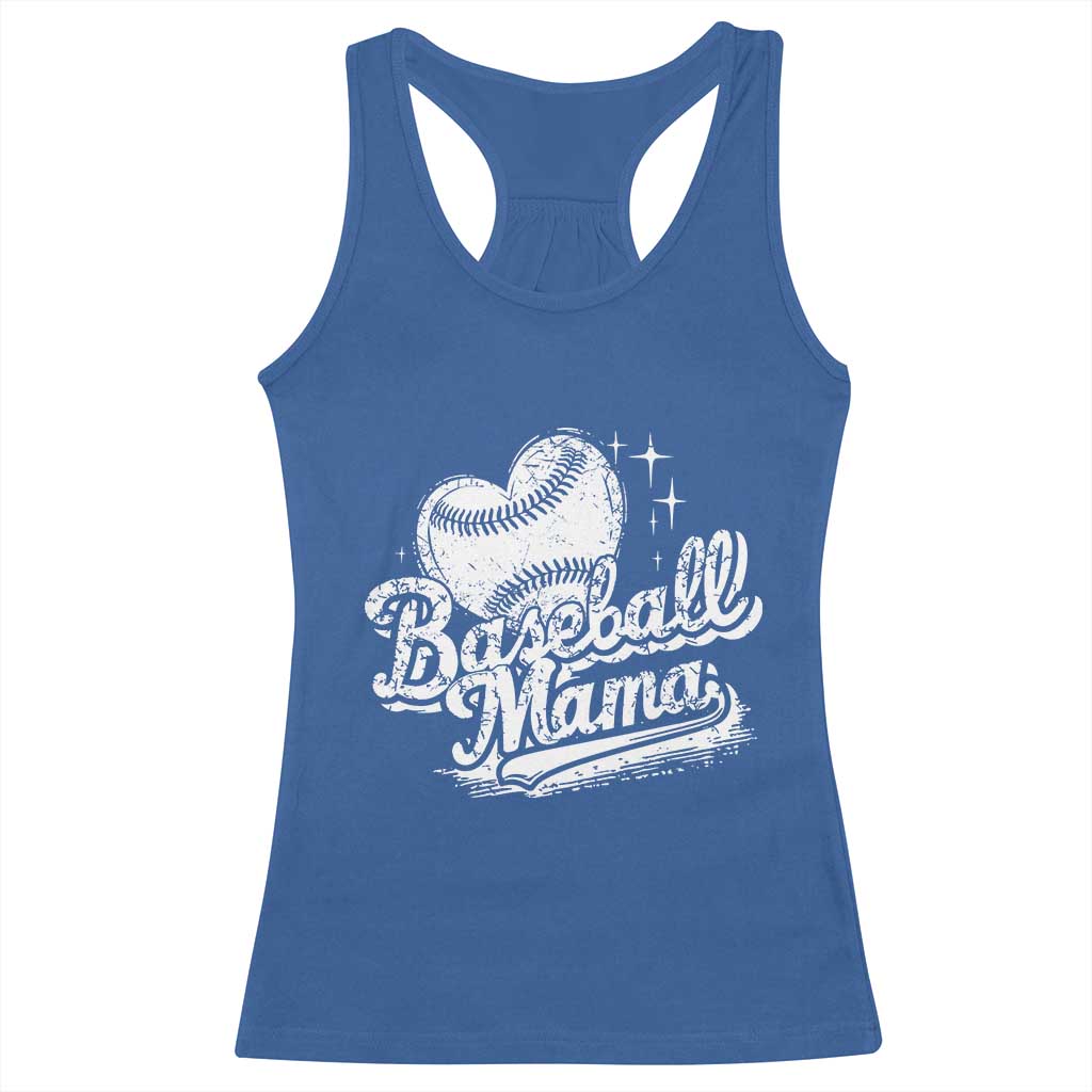 Baseball Mama Racerback Tank Top Baseball Season Mom Raising Ballers