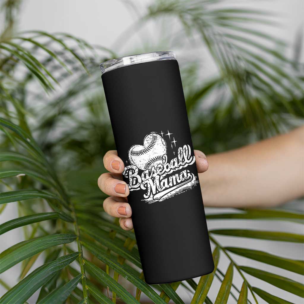 Baseball Mama Skinny Tumbler Baseball Season Mom Raising Ballers