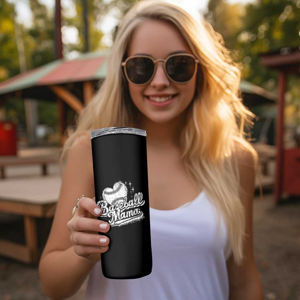 Baseball Mama Skinny Tumbler Baseball Season Mom Raising Ballers