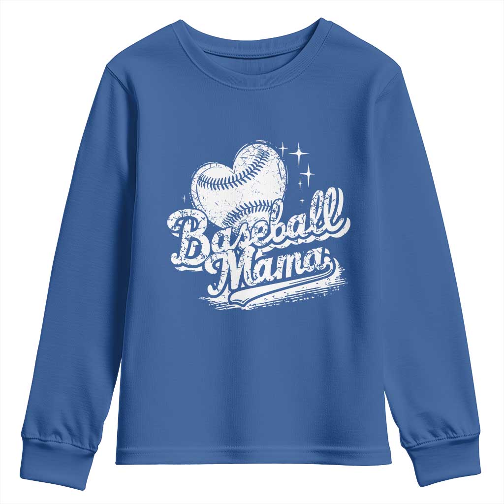 Baseball Mama Youth Sweatshirt Baseball Season Mom Raising Ballers